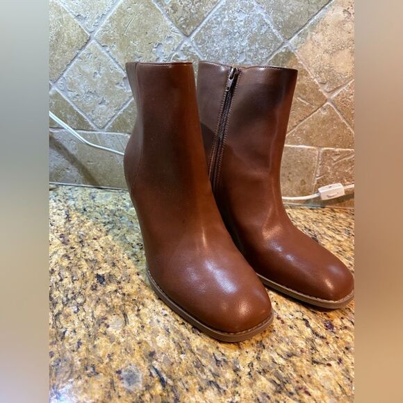 DV‎ cognac brown wedge booties - Picture 1 of 6